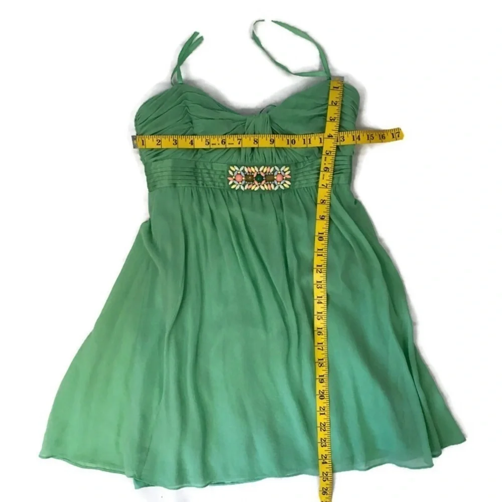 BCBGMAXAZRIA Mint Green Strapless Beaded Dress - Picture 2 of 8